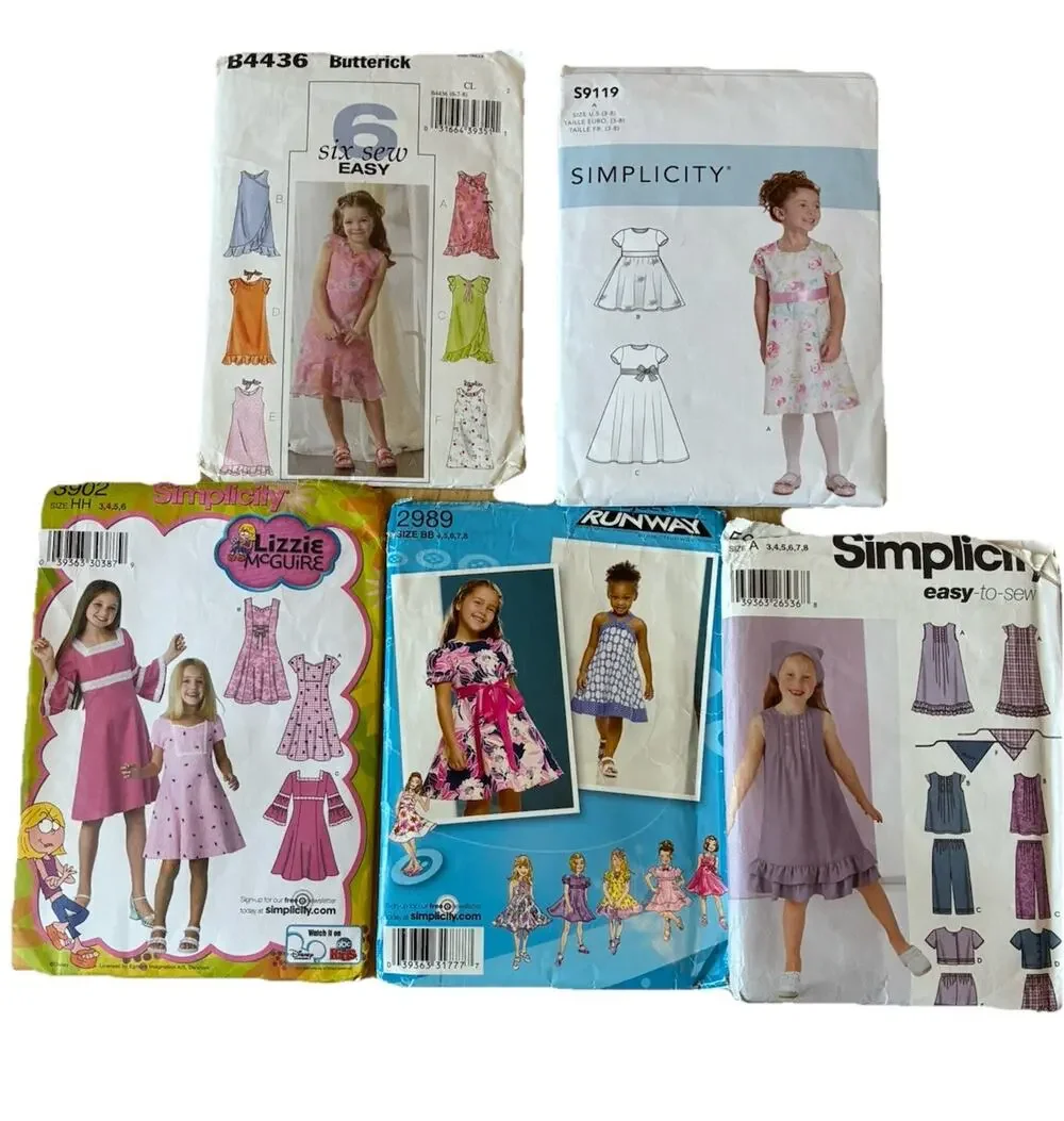 5 Girls School Dresses Sundress Lizzie McGuire Project Runway Cute Sew Patterns